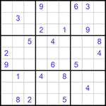 Судоку 9х9 #936 трудный