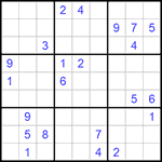 Судоку 9х9 #937 трудный