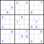 Судоку 9х9 #942 трудный