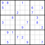 Судоку 9х9 #944 трудный