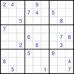 Судоку 9х9 #949 трудный
