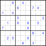 Судоку 9х9 #951 трудный