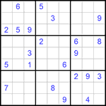 Судоку 9х9 #953 трудный