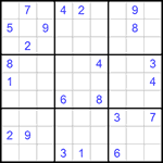 Судоку 9х9 #954 трудный