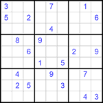 Судоку 9х9 #956 трудный