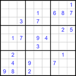Судоку 9х9 #957 трудный