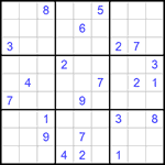 Судоку 9х9 #959 трудный