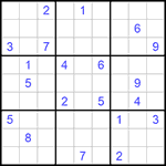 Судоку 9х9 #960 трудный