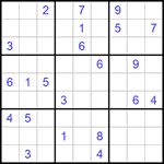 Судоку 9х9 #961 трудный