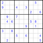 Судоку 9х9 #964 трудный