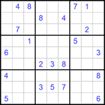 Судоку 9х9 #965 трудный