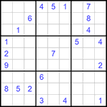 Судоку 9х9 #967 трудный