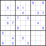 Судоку 9х9 #968 трудный