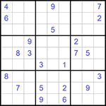 Судоку 9х9 #970 трудный
