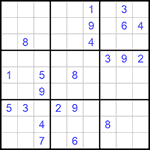 Судоку 9х9 #971 трудный