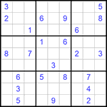 Судоку 9х9 #972 трудный