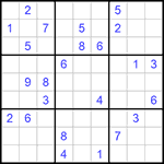 Судоку 9х9 #973 трудный