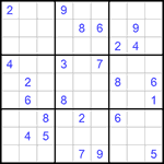 Судоку 9х9 #975 трудный