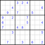 Судоку 9х9 #976 трудный