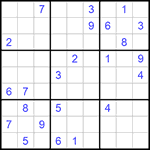 Судоку 9х9 #977 трудный