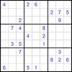Судоку 9х9 #979 трудный