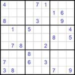 Судоку 9х9 #980 трудный