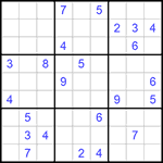 Судоку 9х9 #981 трудный