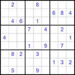 Судоку 9х9 #982 трудный