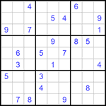 Судоку 9х9 #983 трудный