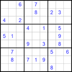 Судоку 9х9 #985 трудный