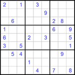 Судоку 9х9 #986 трудный
