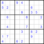 Судоку 9х9 #987 трудный