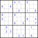 Судоку 9х9 #988 трудный