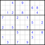 Судоку 9х9 #989 трудный