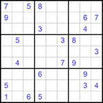 Судоку 9х9 #990 трудный