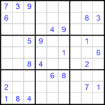 Судоку 9х9 #992 трудный