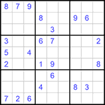 Судоку 9х9 #993 трудный