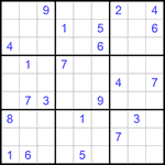 Судоку 9х9 #995 трудный