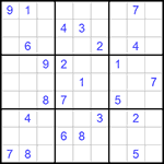 Судоку 9х9 #996 трудный