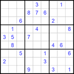 Судоку 9х9 #997 трудный