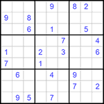 Судоку 9х9 #999 трудный