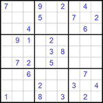 Судоку 9х9 #1001 очень трудный