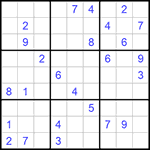 Судоку 9х9 #1003 очень трудный