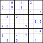 Судоку 9х9 #1004 очень трудный