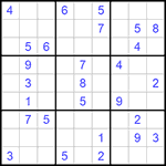 Судоку 9х9 #1005 очень трудный