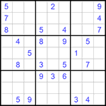 Судоку 9х9 #886 очень трудный