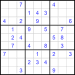 Судоку 9х9 #887 очень трудный