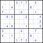 Судоку 9х9 #889 очень трудный