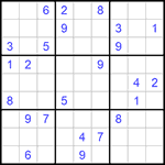 Судоку 9х9 #892 очень трудный