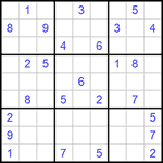 Судоку 9х9 #894 очень трудный